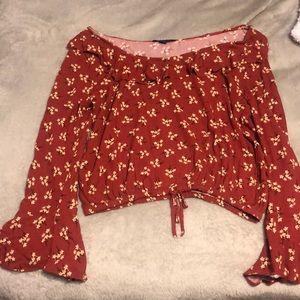 American eagle off the shoulder top